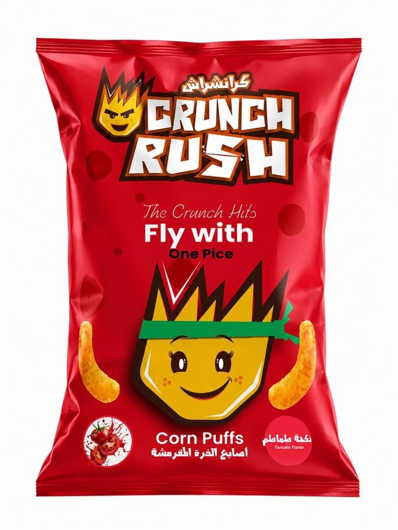Crunch Rush Corn Puffs — Peanut Flavor